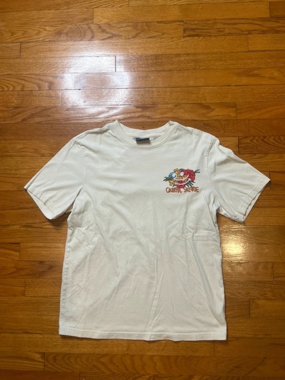 White Graphic Short-Sleeve Men's T-Shirt